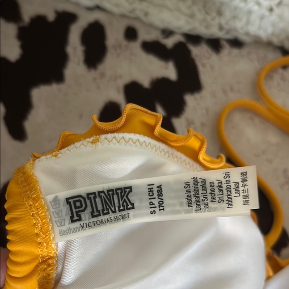 Yellow Ruffle trim Bikini Set - Picture 6 of 9